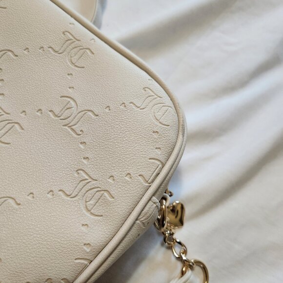 Juicy Couture White Camera Bag/Crossbody | Rhinestone Heart | Y2K & Coquette - Picture 14 of 14